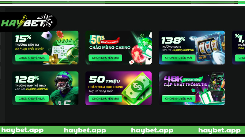Trang chủ Điểm danh các sự kiện ưu đãi khuyến mãi HAYBET hấp dẫn