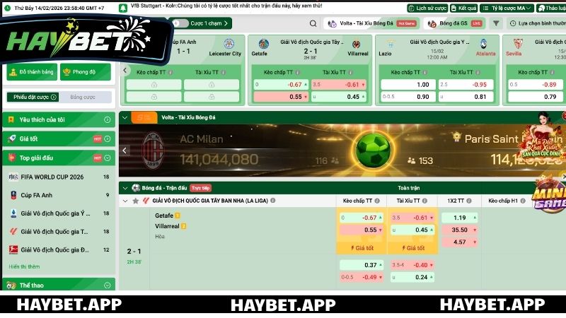 Những bộ môn được yêu thích nhất sảnh thể thao HAYBET