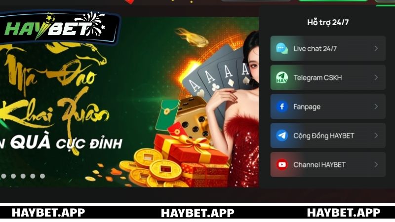 Trường hợp bet thủ cần liên hệ HAYBET để được hỗ trợ