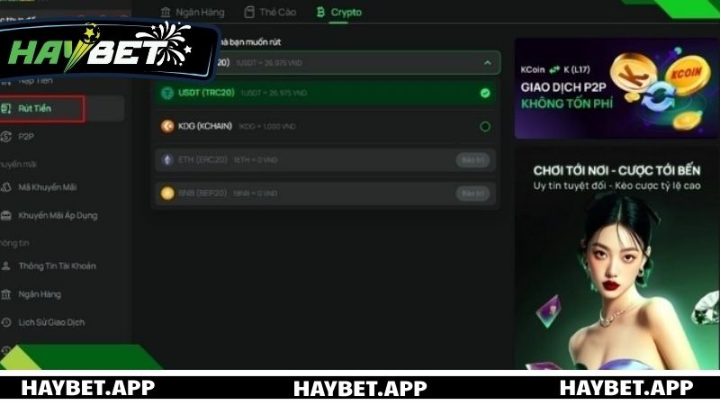 Hướng dẫn 3 bước rút tiền HAYBET siêu đơn giản 